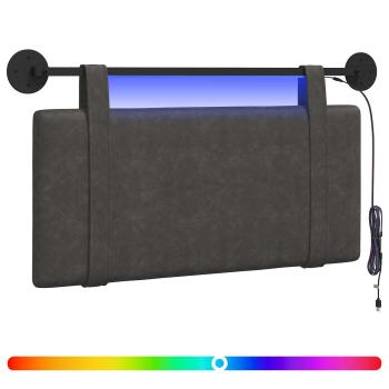 Hängendes Kopfteil Mit LED Licht Schwarz Antikes PU