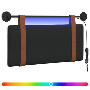 Hängendes Kopfteil Mit LED Licht Schwarz Antikes PU