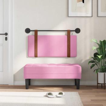Hängendes Kopfteil Mit LED Licht Rosa Antikes PU