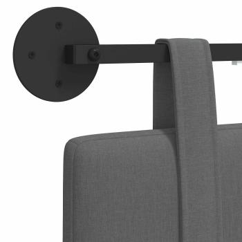 Hängendes Kopfteil Mit LED Licht Dunkelgrau Stoff