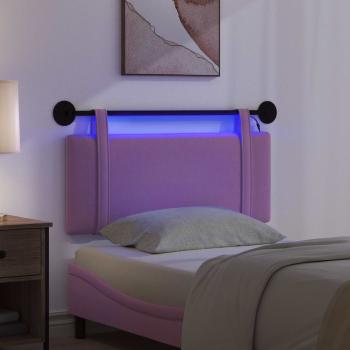 Hängendes Kopfteil Mit LED Licht Rosa Stoff