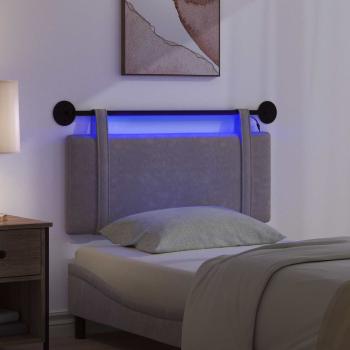 Hängendes Kopfteil Mit LED Licht Grau Antikes PU