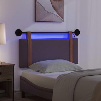 Hängendes Kopfteil Mit LED Licht Dunkelbraun Antikes PU