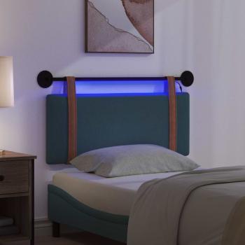 Hängendes Kopfteil Mit LED Licht Dunkelgrün Antikes PU