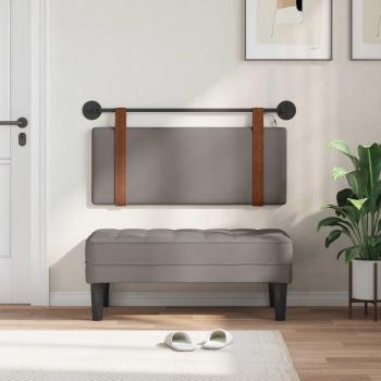 Hängendes Kopfteil Mit LED Licht Taupe Antikes PU
