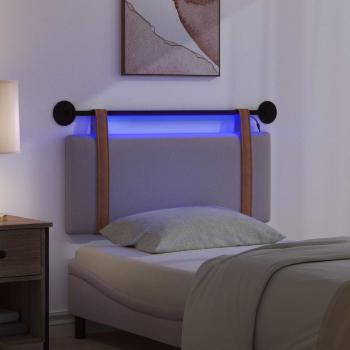 Hängendes Kopfteil Mit LED Licht Taupe Antikes PU