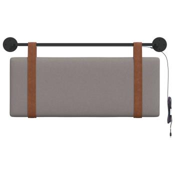 Hängendes Kopfteil Mit LED Licht Taupe Antikes PU