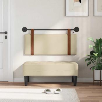 Hängendes Kopfteil Mit LED Licht Creme Antikes PU