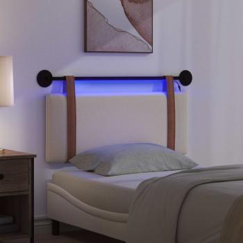 Hängendes Kopfteil Mit LED Licht Creme Antikes PU
