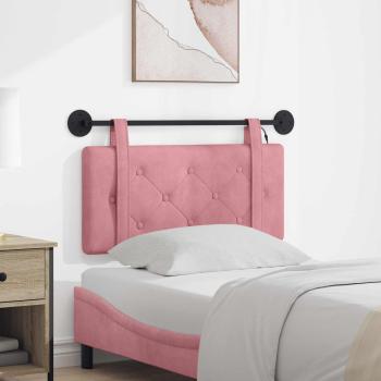 ARDEBO.de - Hängendes Kopfteil Mit LED Licht Rosa Samt