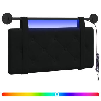 Hängendes Kopfteil Mit LED Licht Schwarz Samt
