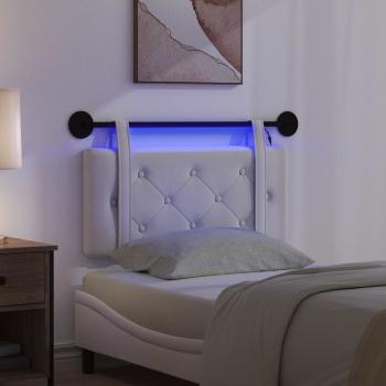 Hängendes Kopfteil Mit LED Licht Creme Samt