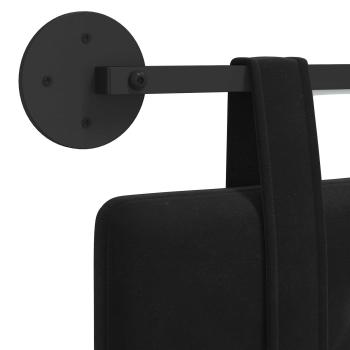 Hängendes Kopfteil Mit LED Licht Schwarz Samt