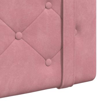 Hängendes Kopfteil Mit LED Licht Rosa Samt