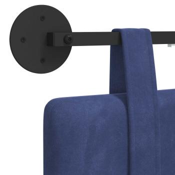 Hängendes Kopfteil Mit LED Licht Polizeiblau Samt