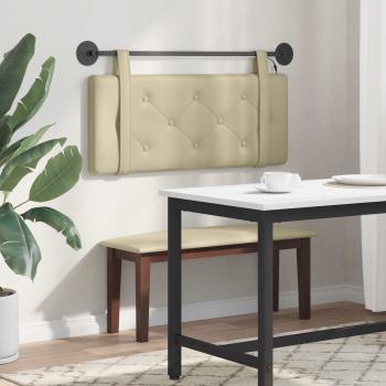 Hängendes Kopfteil Mit LED Licht Creme Kunstleder