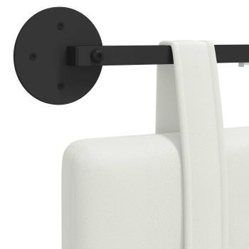 Hängendes Kopfteil Mit LED Licht Weiß Kunstleder