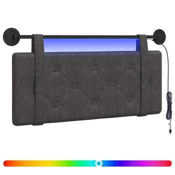 Hängendes Kopfteil Mit LED Licht Schwarz Antikes PU