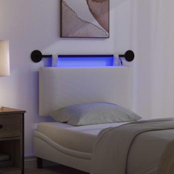Hängendes Kopfteil Mit LED Licht Creme Cordstoff