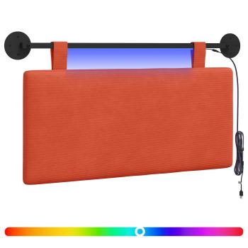 Hängendes Kopfteil Mit LED Licht Rot-Orange Cordstoff