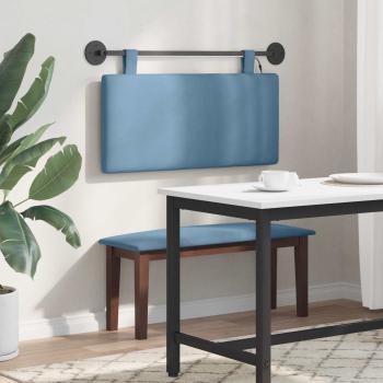 Hängendes Kopfteil Mit LED Licht Blau Cordstoff