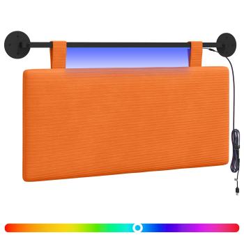 Hängendes Kopfteil Mit LED Licht Orange Cordstoff
