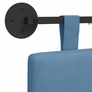 Hängendes Kopfteil Mit LED Licht Blau Cordstoff