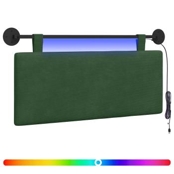 Hängendes Kopfteil Mit LED Licht Dschungelgrün Cordstoff