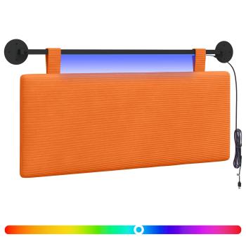 Hängendes Kopfteil Mit LED Licht Orange Cordstoff