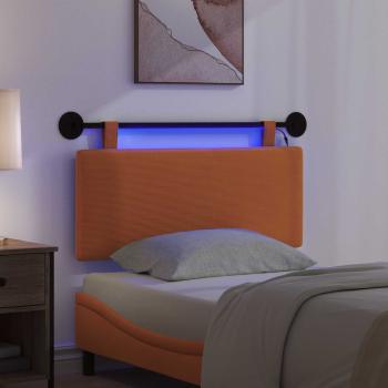 Hängendes Kopfteil Mit LED Licht Orange Cordstoff