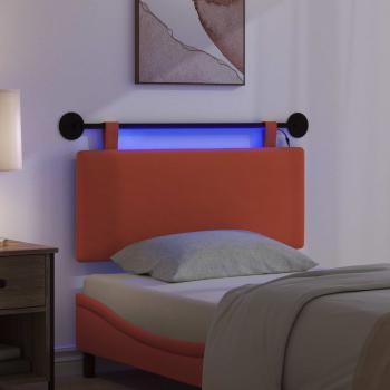 Hängendes Kopfteil Mit LED Licht Rot-Orange Cordstoff