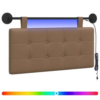 Hängendes Kopfteil Mit LED Licht Cappuccino Kunstleder