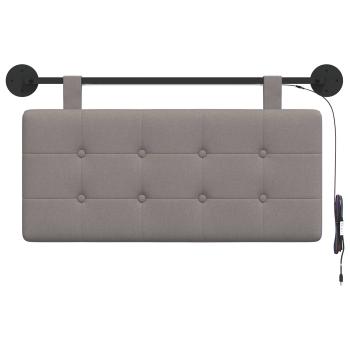Hängendes Kopfteil Mit LED Licht Taupe Stoff