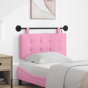 ARDEBO.de - Hängendes Kopfteil Mit LED Licht Rosa Stoff
