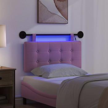 Hängendes Kopfteil Mit LED Licht Rosa Stoff