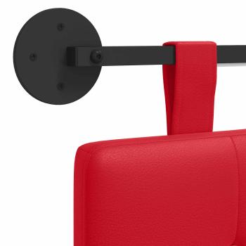 Hängendes Kopfteil Mit LED Licht Rot Kunstleder