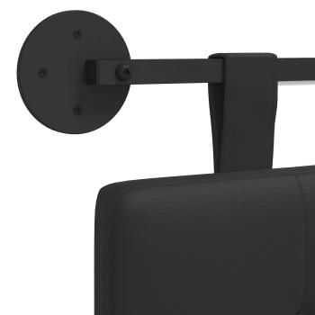 Hängendes Kopfteil Mit LED Licht Schwarz Kunstleder