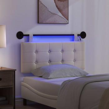 Hängendes Kopfteil Mit LED Licht Creme Stoff