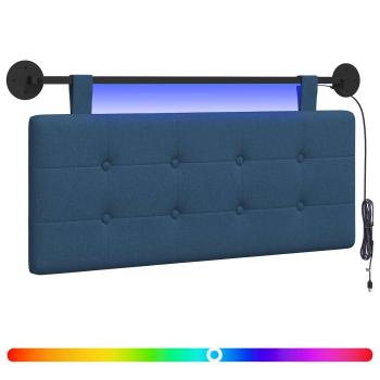 Hängendes Kopfteil Mit LED Licht Blau Stoff