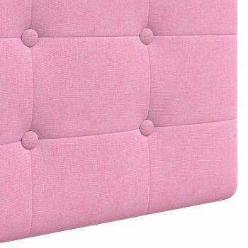 Hängendes Kopfteil Mit LED Licht Rosa Stoff