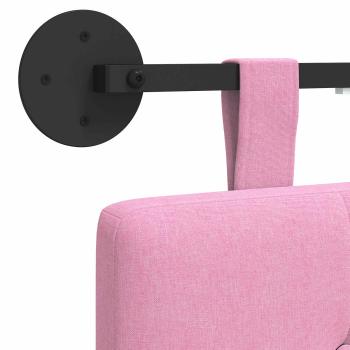 Hängendes Kopfteil Mit LED Licht Rosa Stoff