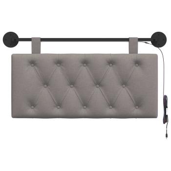 Hängendes Kopfteil Mit LED Licht Taupe Stoff
