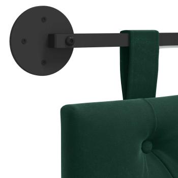 Hängendes Kopfteil Mit LED Licht Dunkelgrün Samt
