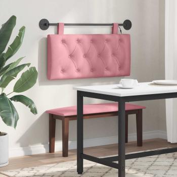 Hängendes Kopfteil Mit LED Licht Rosa Samt