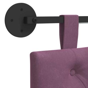 Hängendes Kopfteil Mit LED Licht Lila Samt