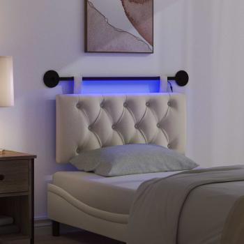 Hängendes Kopfteil Mit LED Licht Creme Stoff