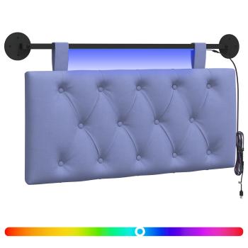 Hängendes Kopfteil Mit LED Licht Jeans blau Stoff