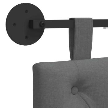 Hängendes Kopfteil Mit LED Licht Dunkelgrau Stoff