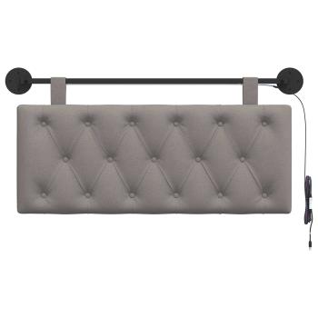 Hängendes Kopfteil Mit LED Licht Taupe Stoff