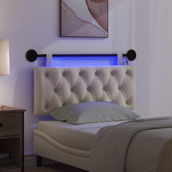 Hängendes Kopfteil Mit LED Licht Creme Stoff